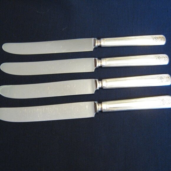 International Princess Lady Doris Silver Plated Set of Knives Antique Set of 4
